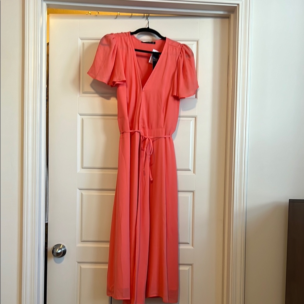 Abercrombie Coral Wrap Dress NWT